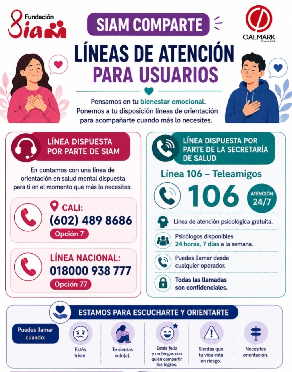 L&iacute;neas de atenci&oacute;n