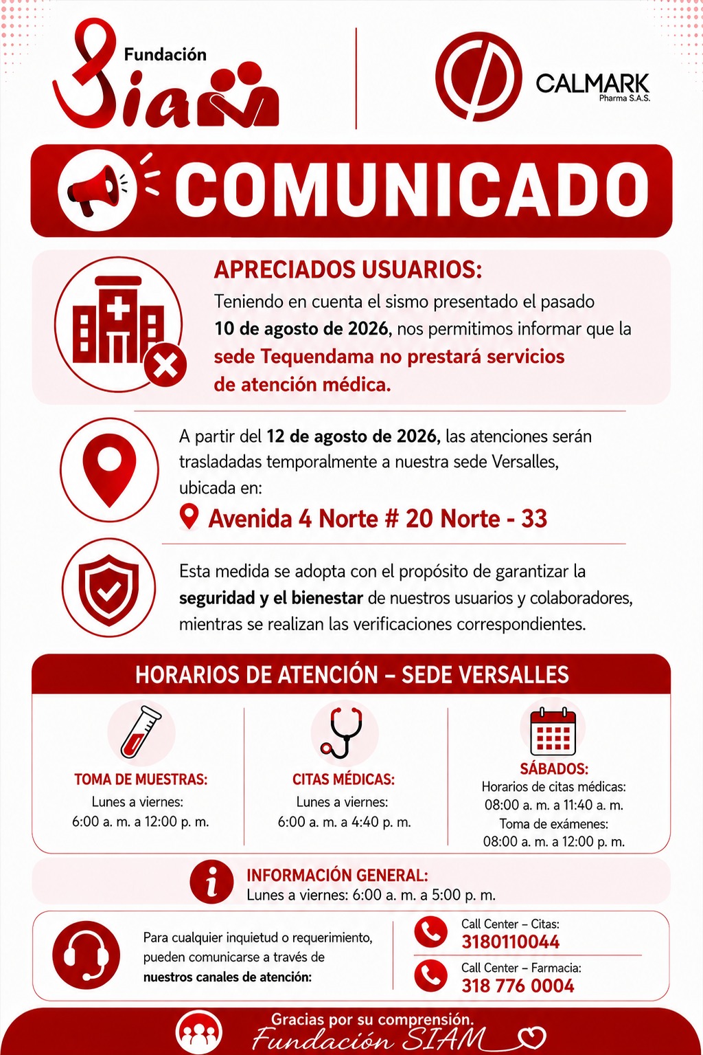 Comunicado Sede